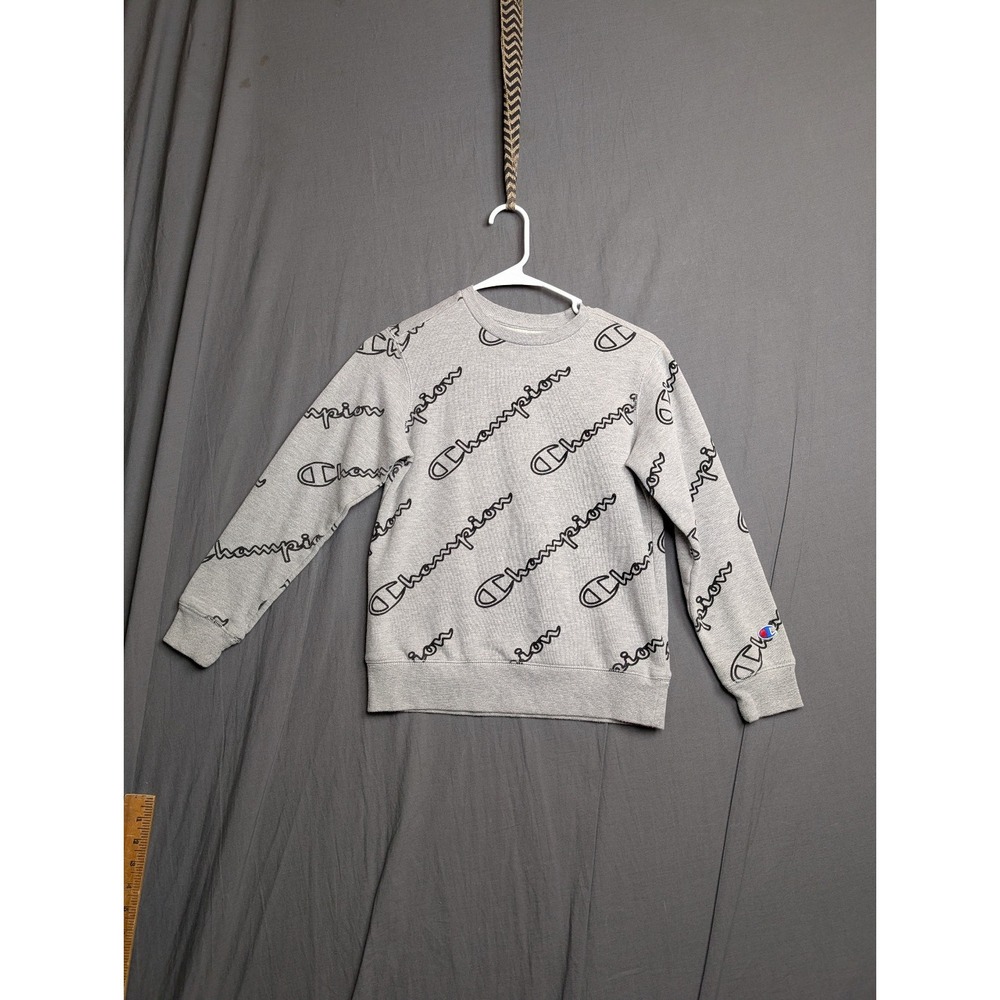 Champion all-over logo print crewneck sweatshirt KIDS Medium 8-10